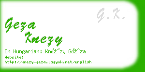 geza knezy business card